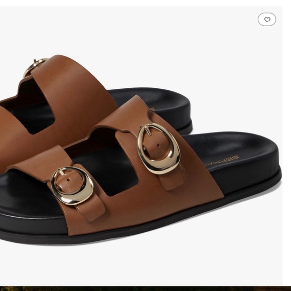 NEW Bernardo Evie Leather Slide 7.5 luggage antique calf - Picture 4 of 6